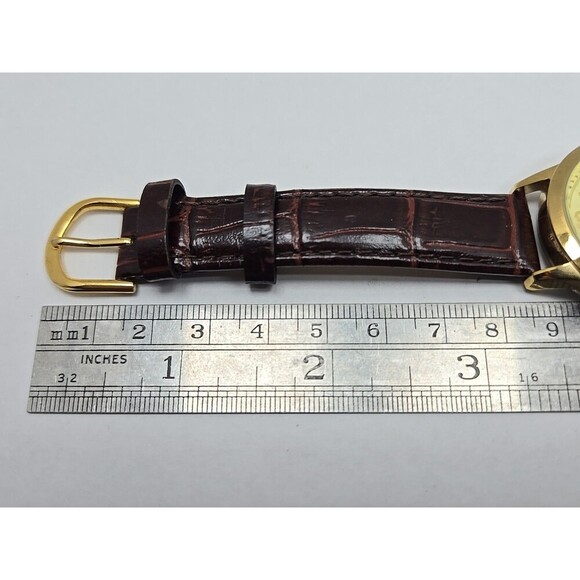 Brooks Brothers Womens Gold Tone Quartz Dress Watch New Battery Japan Movement
